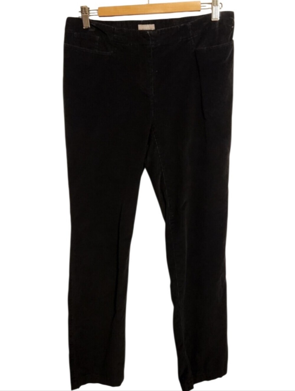 J. Jill | Women's Classuc Black Straight Leg Corduroy Stetch Pants (Size 6)